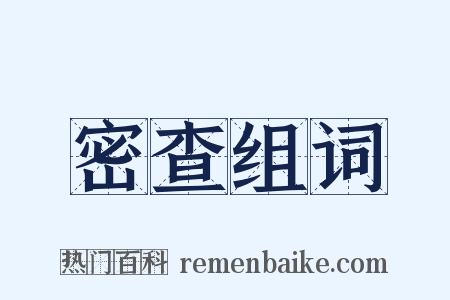 密查组词是什么意思的图片